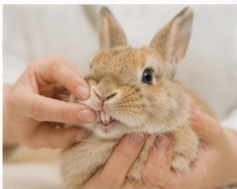 うさぎが牧草を残すのは、歯のサインかもしれない